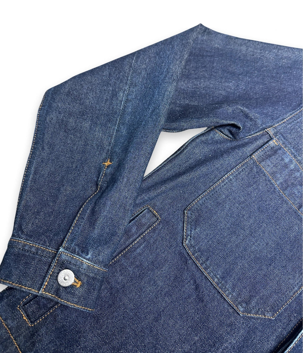 Close up on a denim jacket